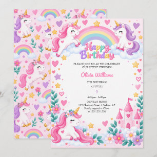 Invitation Anniversaire de Licorne Magique