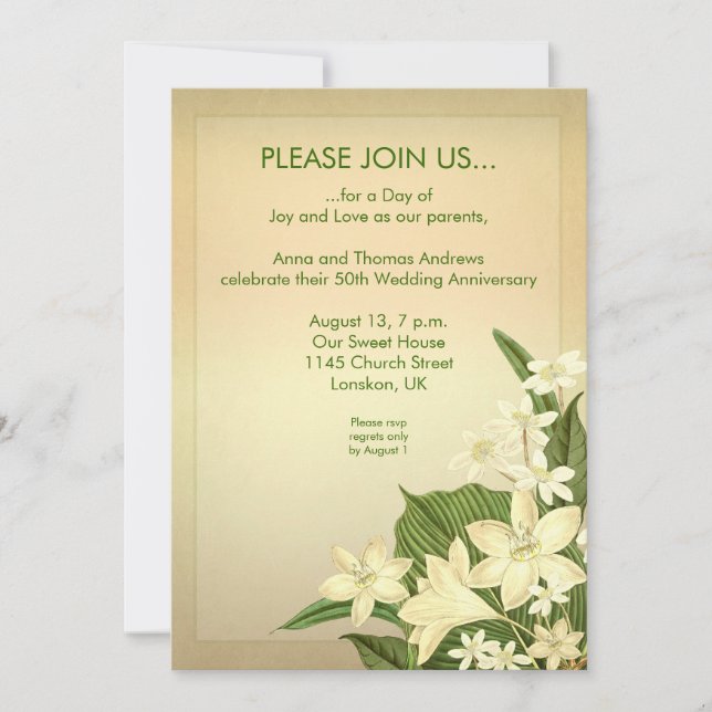 invitation anniversaire de lily mariage (Devant)