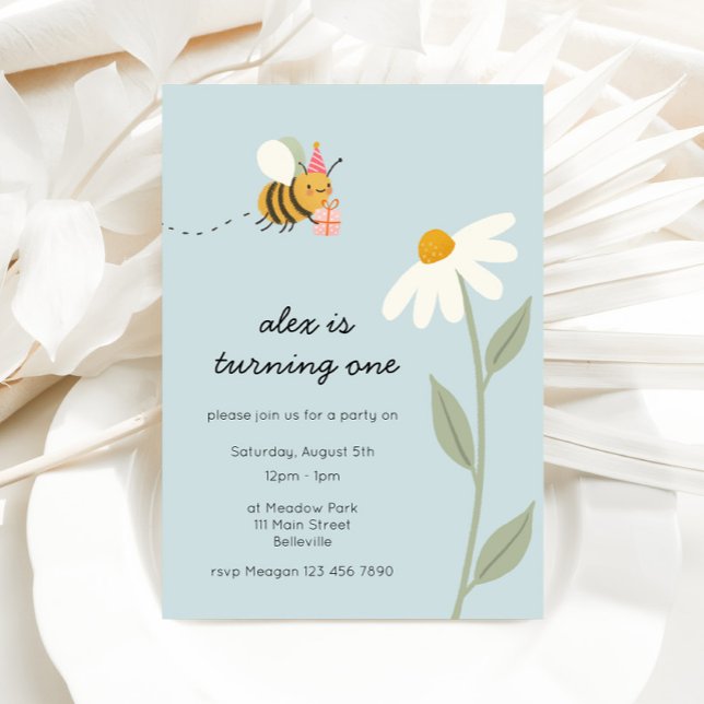 Invitation Anniversaire de Little Blue Bee (Créateur téléchargé)