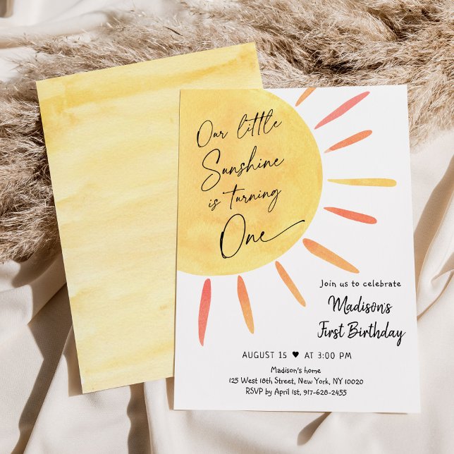 Invitation Anniversaire de Little Sunshine Boho (Créateur téléchargé)