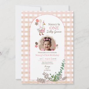 Invitation Anniversaire de l'oie bête N'importe quel âge Phot