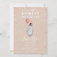 Anniversaire de l'Onederland Pink Balloon Penguin