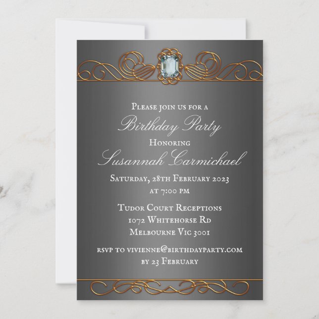 Invitation Anniversaire de l'or et du diamant et de l'argent  (Devant)