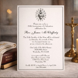 Invitation Anniversaire de l'Ordination des prêtres catholiqu