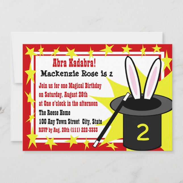 Invitation Anniversaire de Magic Me (Devant)