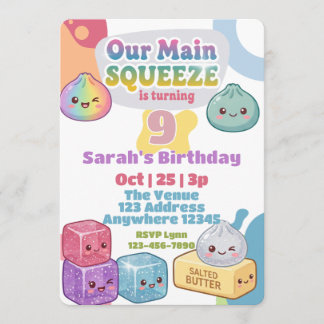 Invitation Anniversaire de Main Squeeze Squishy