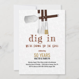 Invitation Anniversaire de mariage barbecue