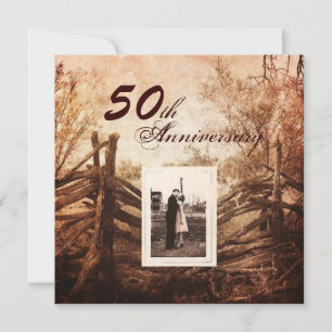 Invitation anniversaire de mariage de 50 ans à la ferme de ca