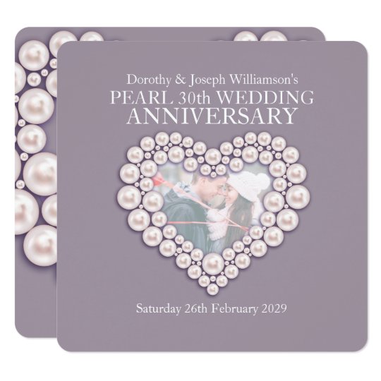 Invitation Anniversaire De Mariage De Perle 30 Ans Zazzle Ca Invitation Anniversaire De Mariage De Perle 30 Ans Zazzle Ca