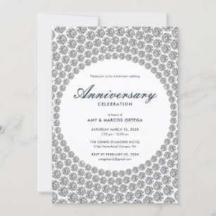 Invitation Anniversaire de mariage diamant