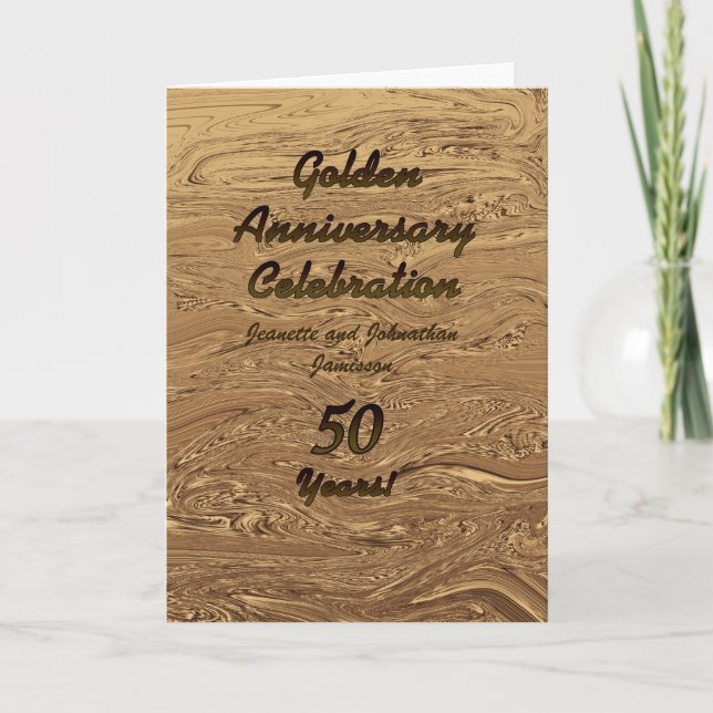 Invitation Anniversaire de Mariage d'Or 50 Ans (Devant)