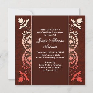 Invitation anniversaire de mariage élégant et sophistiqué