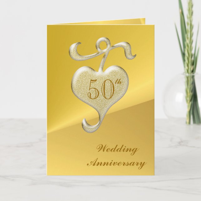 Invitation Anniversaire de mariage en or (Devant)