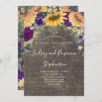 Anniversaire de mariage tournesol et rose pourpre