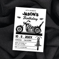 Anniversaire de motard de moto vintage