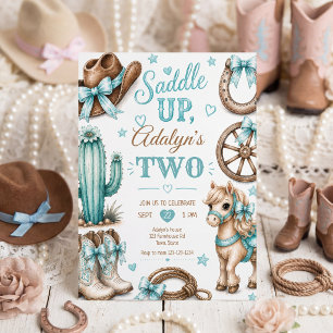 Invitation Anniversaire de naissance de cowgirl occidentale f