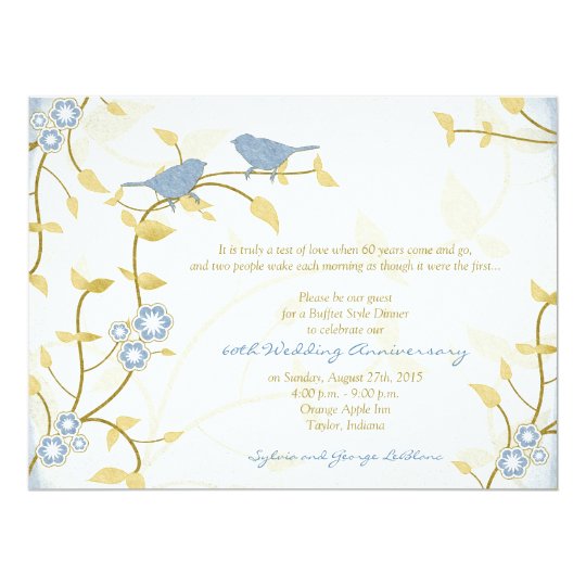 Invitation Anniversaire De Noces De Diamant Bleu D Or Zazzle Ca Invitation Anniversaire De Noces De Diamant Bleu D Or Zazzle Ca
