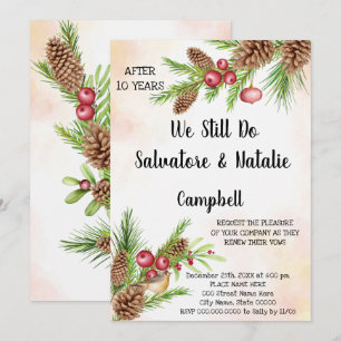 Invitation Anniversaire de Noël Mariage Renouvellement Vaches