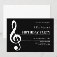 Anniversaire de notes de musique classique