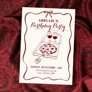 Invitation Anniversaire de nourriture et de boisson