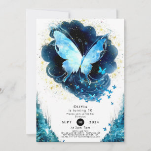 Invitation Anniversaire de papillon amusant