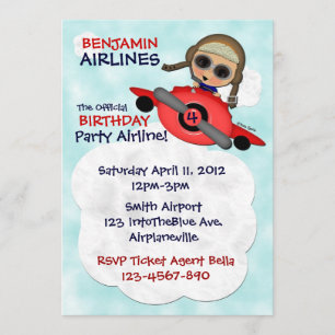 Invitation Anniversaire de Party Airlines