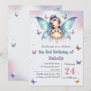 Invitation Anniversaire de petite fée adorable
