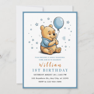 Invitation Anniversaire de Pooh et ses Amis Fantaisistes