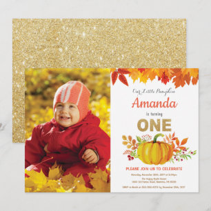 Invitation Anniversaire de premier anniversaire automne citro