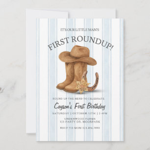 Invitation Anniversaire de premier Western Cow-boy Premiè