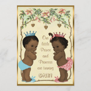Invitation Anniversaire de Prince et Princess Twins