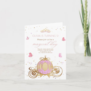 Invitation Anniversaire de Princesse Jour Magique Carrosse de