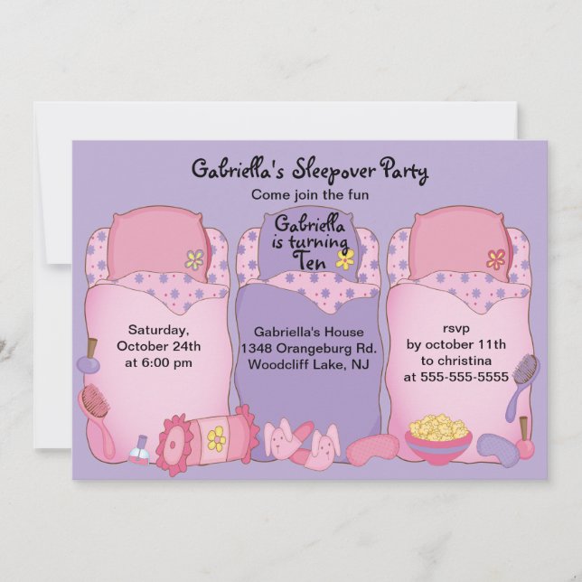 Invitation Anniversaire de Purple Stwood (Devant)