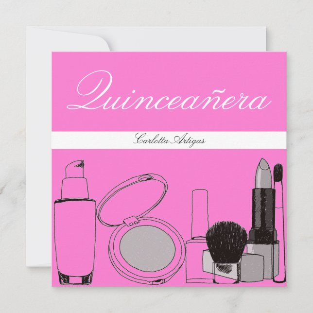 Invitation Anniversaire de Quinceanera (Devant)