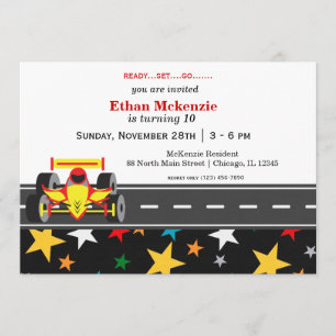 Invitation Anniversaire de Racecar