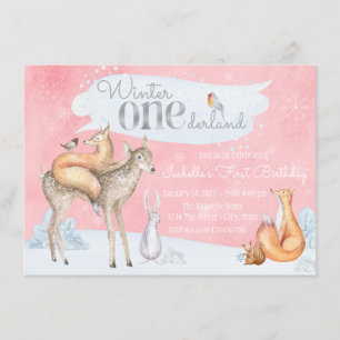 Invitation Anniversaire de région boisée d'ONEderland d'hiver
