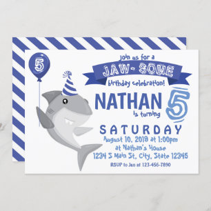 Invitation Anniversaire de requin