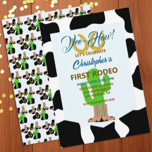 Invitation Anniversaire de Rodéo de Cowboy Occidental