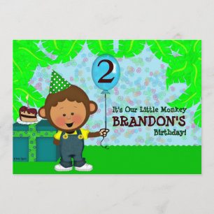 Invitation Anniversaire de singe