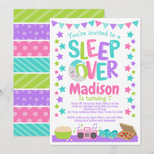 Invitation Anniversaire de Sleepover