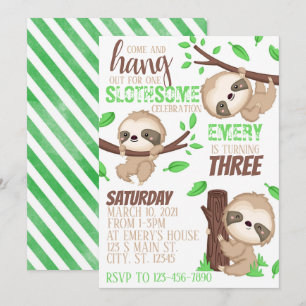 Invitation Anniversaire de Sloth