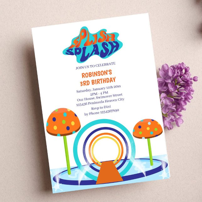 Invitation Anniversaire de Splash Pad (Créateur téléchargé)
