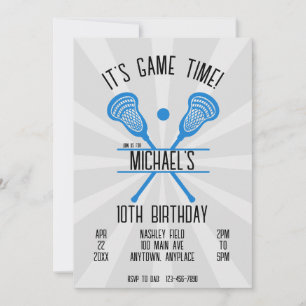 Invitation Anniversaire de sports de crosse