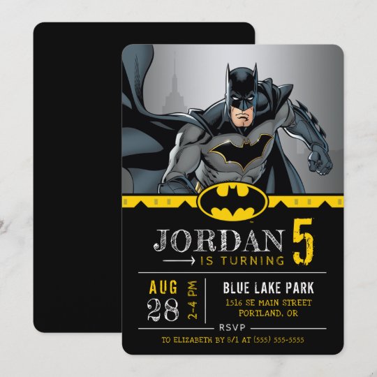 Invitation Anniversaire De Tableau De Batman Joyeux Zazzle Ca