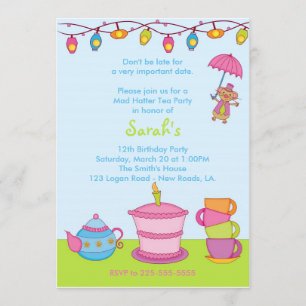 Invitation Anniversaire de thé
