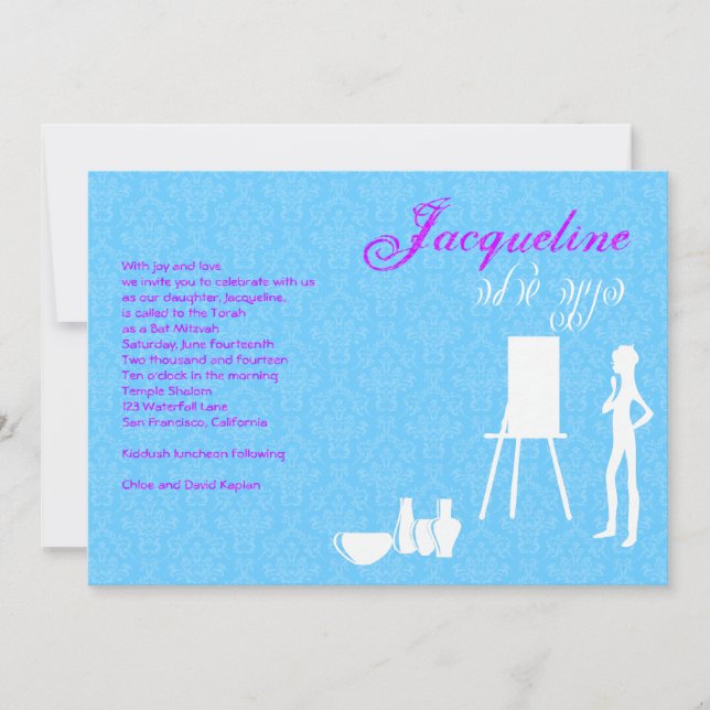 Invitation Anniversaire de thème d'art d'invitation de bat (Devant)