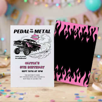 Invitation Anniversaire de voiture de course Hot Rod Gasser C