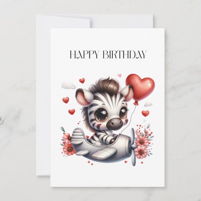 Invitation Anniversaire de Zebra Pilot (Devant)
