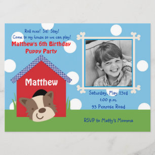 Invitation Anniversaire des chiots