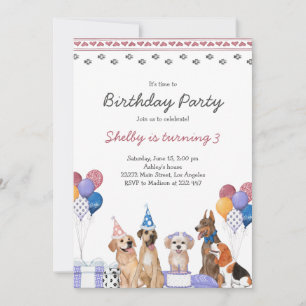 Invitation Anniversaire des chiots